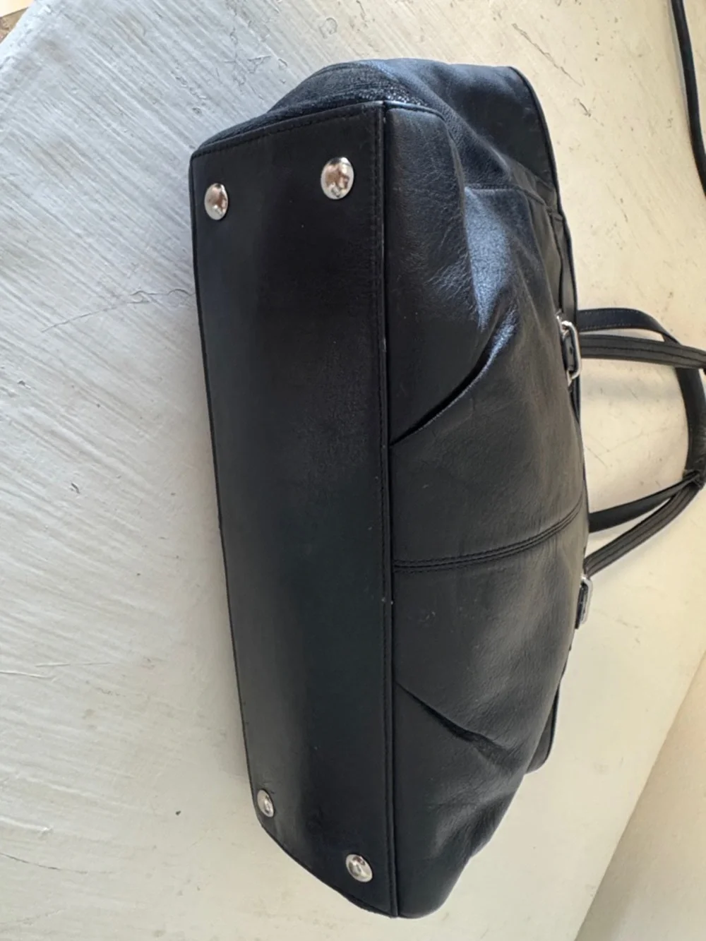 Coach Taylor Alexis black leather carry all